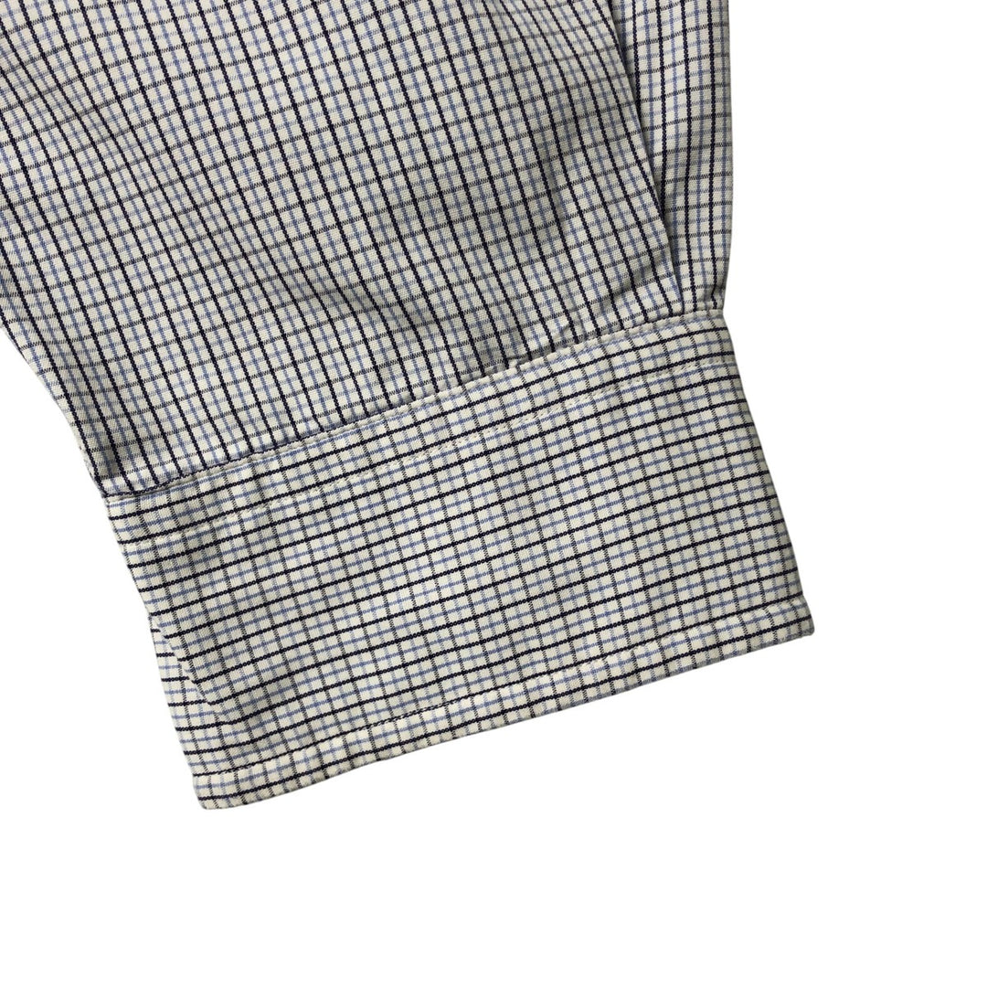 Ralph Lauren BLAKE long sleeve button down check shirt, men's size L cotton white type Vintage Second Hand