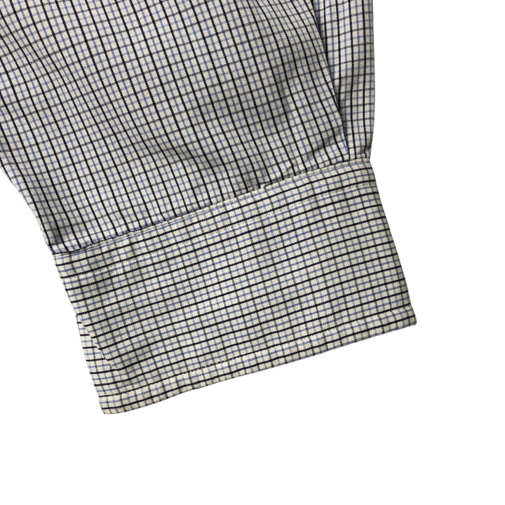 Ralph Lauren BLAKE long sleeve button down check shirt, men's size L cotton white type Vintage Second Hand