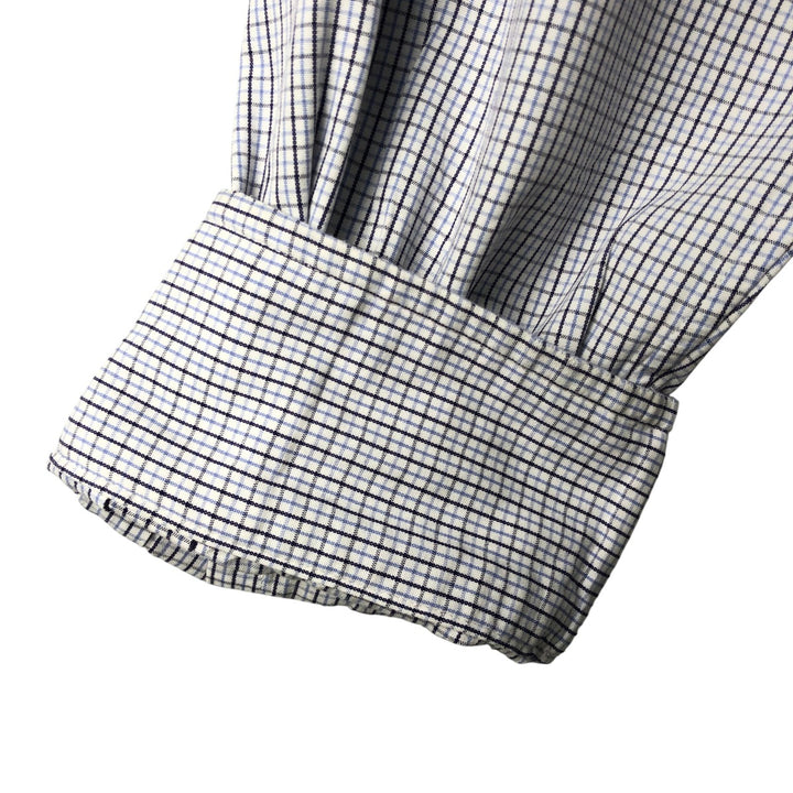 Ralph Lauren BLAKE long sleeve button down check shirt, men's size L cotton white type Vintage Second Hand