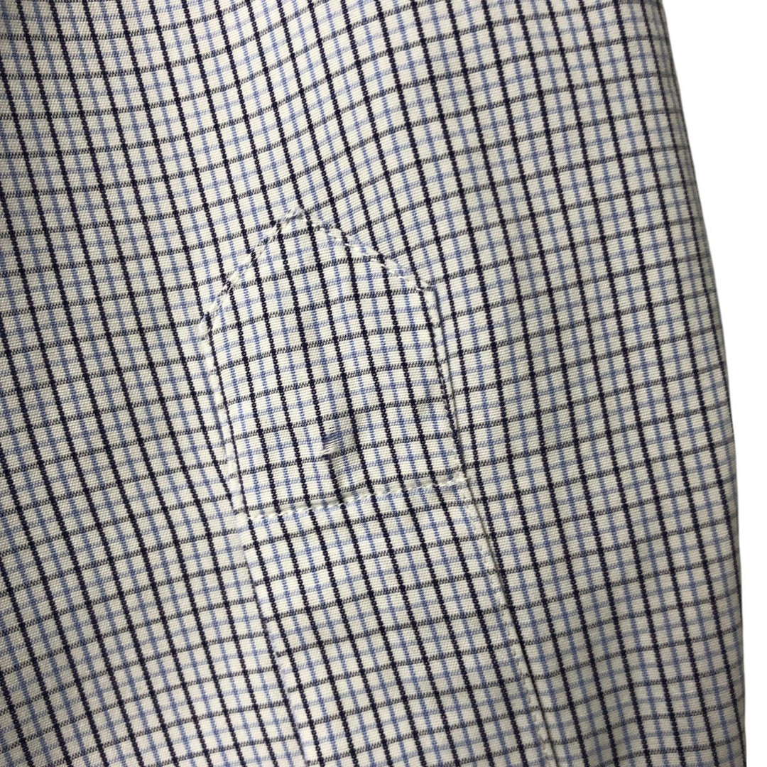 Ralph Lauren BLAKE long sleeve button down check shirt, men's size L cotton white type Vintage Second Hand