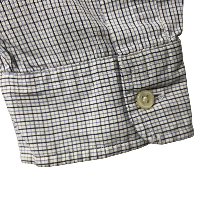 Ralph Lauren BLAKE long sleeve button down check shirt, men's size L cotton white type Vintage Second Hand