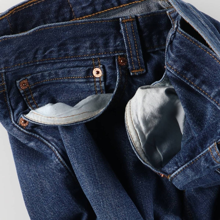 Levi's 501 straight denim pants for men, size W34 cotton blue type Vintage Second Hand