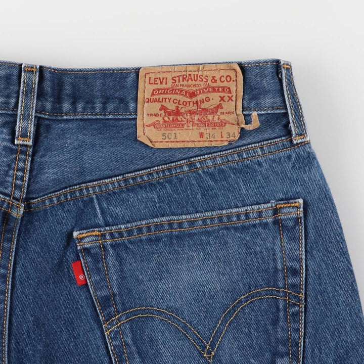 Levi's 501 straight denim pants for men, size W32 cotton blue type Vintage Second Hand