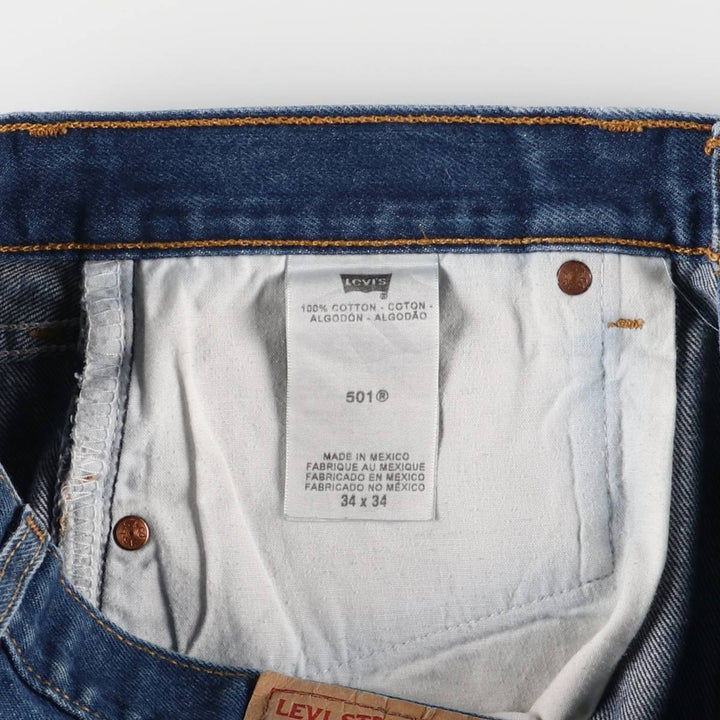 Levi's 501 straight denim pants for men, size W32 cotton blue type Vintage Second Hand