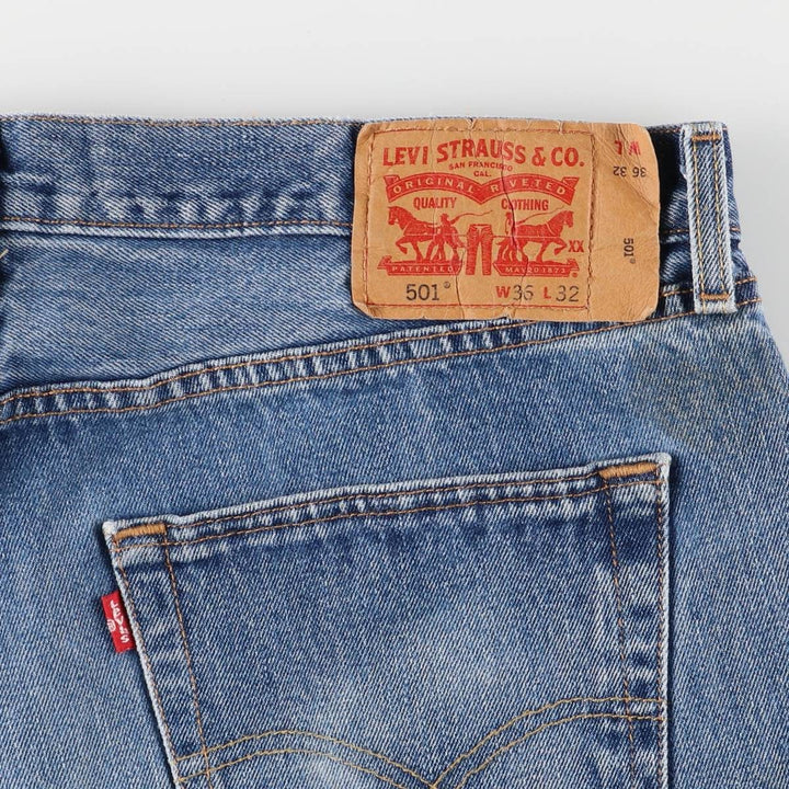 Levi's 501 straight denim pants for men, size W37 cotton blue type Vintage Second Hand