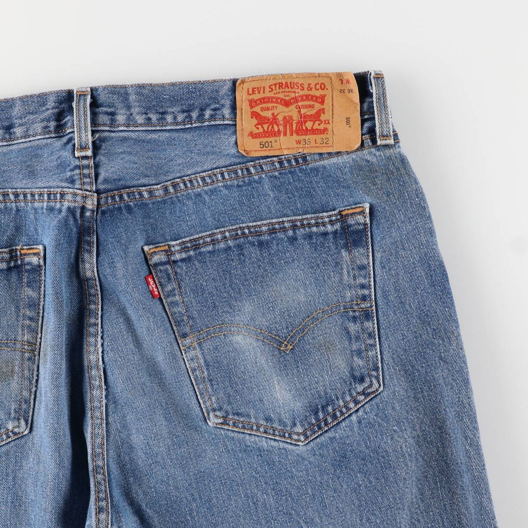 Levi's 501 straight denim pants for men, size W37 cotton blue type Vintage Second Hand