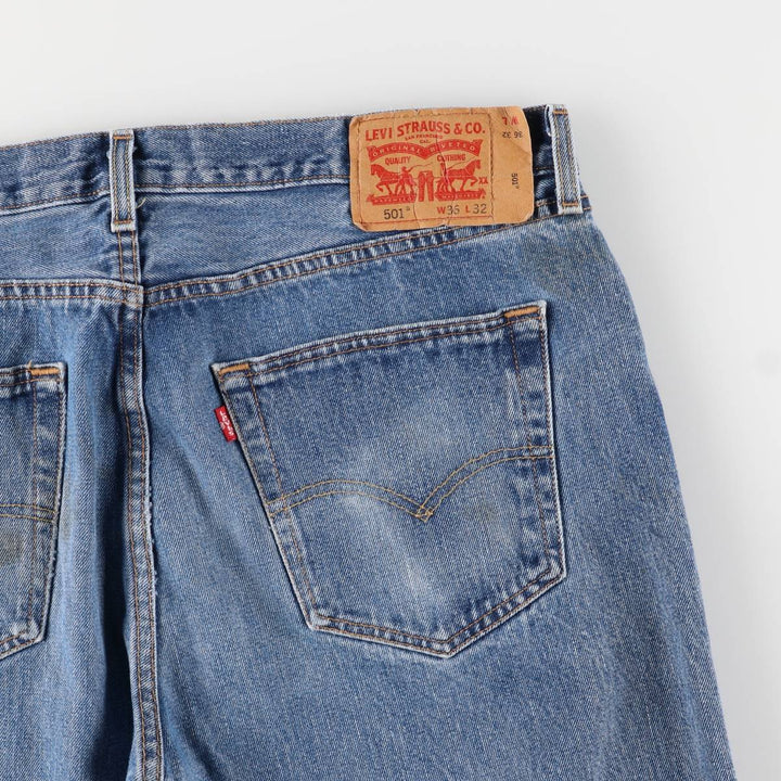 Levi's 501 straight denim pants for men, size W37 cotton blue type Vintage Second Hand