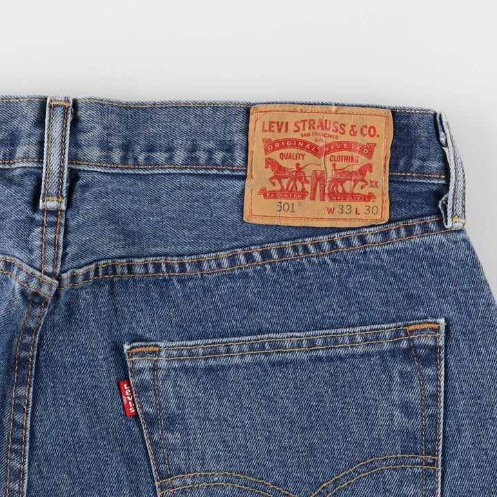 Levi's 501 straight denim pants for men, size W34 unclear blue type Vintage Second Hand