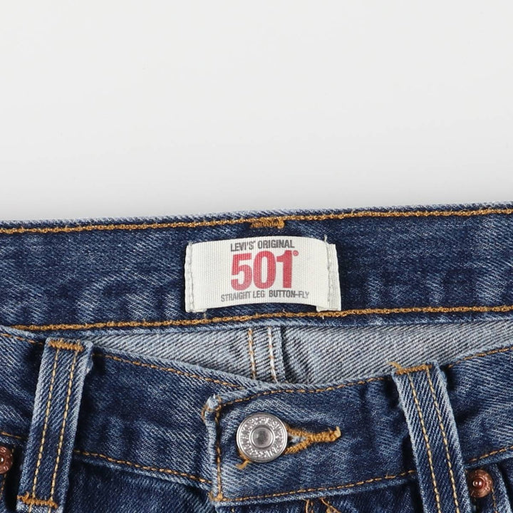 Levi's 501 straight denim pants for men, size W34 cotton blue type Vintage Second Hand