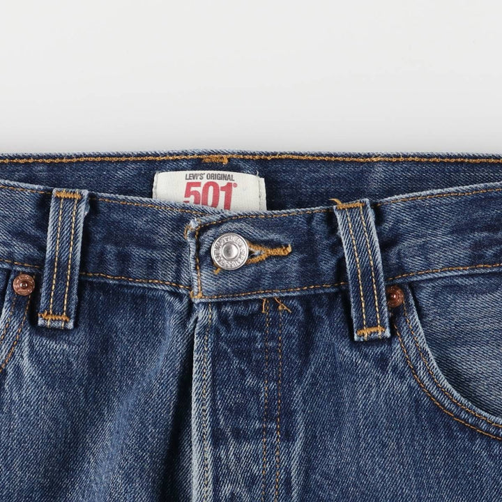Levi's 501 straight denim pants for men, size W34 cotton blue type Vintage Second Hand