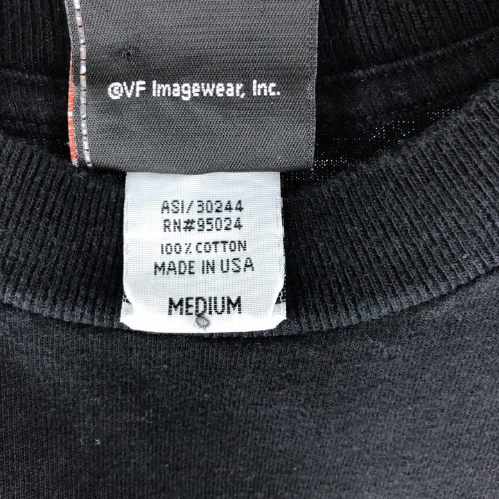 00'S Harley-Davidson Motorcycle Bike T-shirt Made in USA Men's M size cotton black type Vintage Second Hand