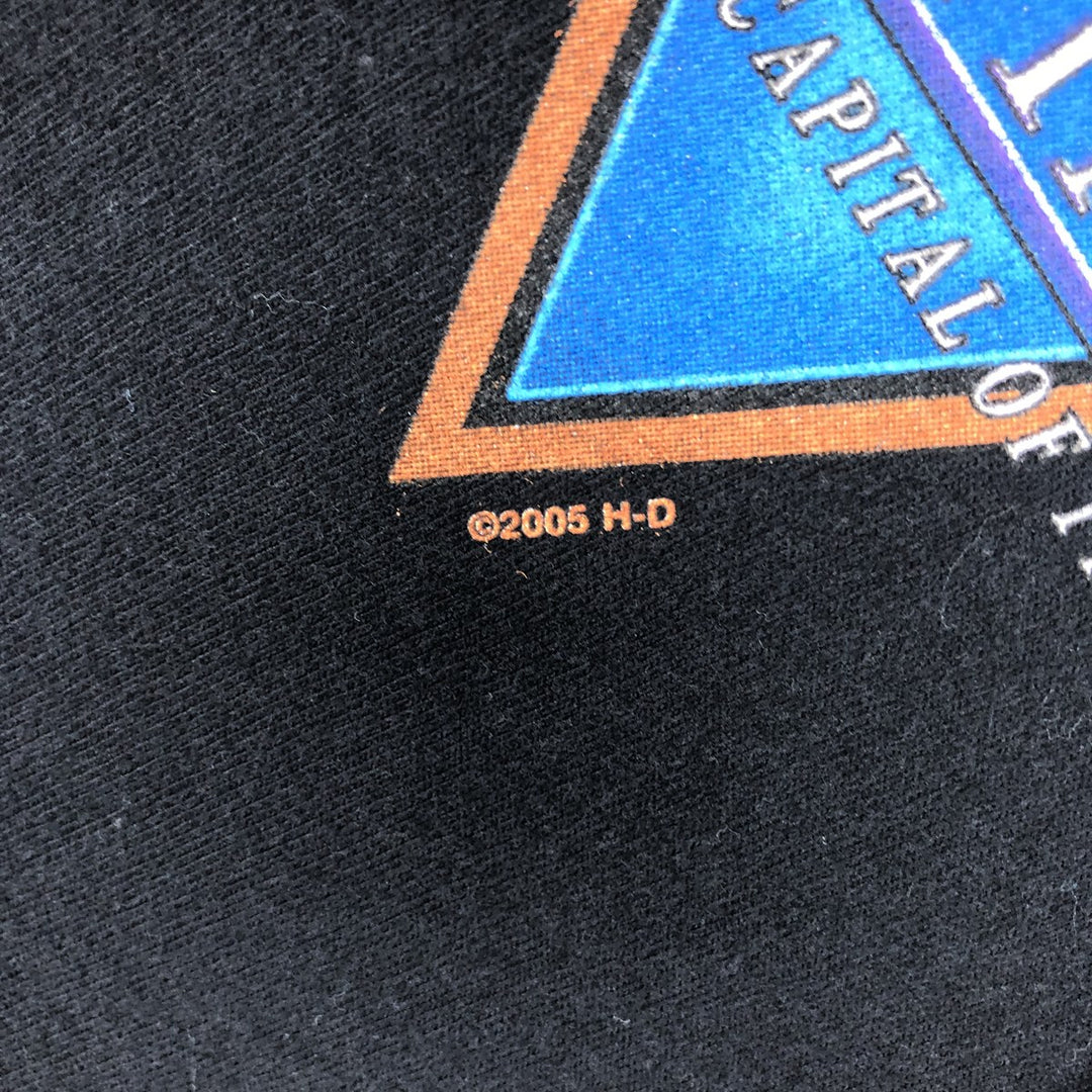 00'S Harley-Davidson Motorcycle Bike T-shirt Made in USA Men's M size cotton black type Vintage Second Hand