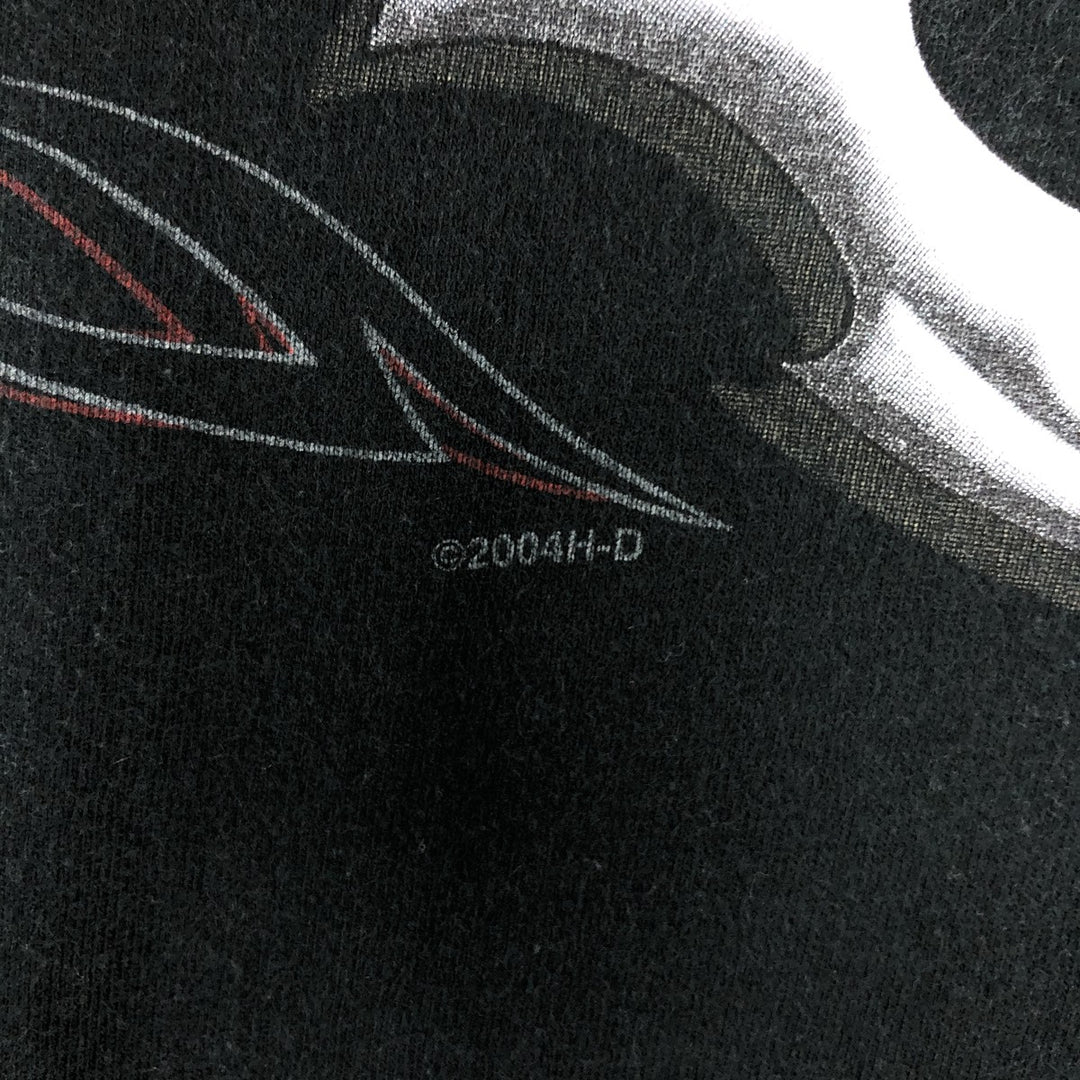 00'S Harley-Davidson Motorcycle Bike T-shirt Made in USA Men's L size cotton black type Vintage Second Hand