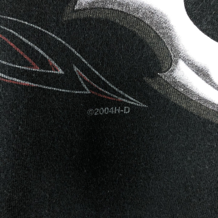 00'S Harley-Davidson Motorcycle Bike T-shirt Made in USA Men's L size cotton black type Vintage Second Hand