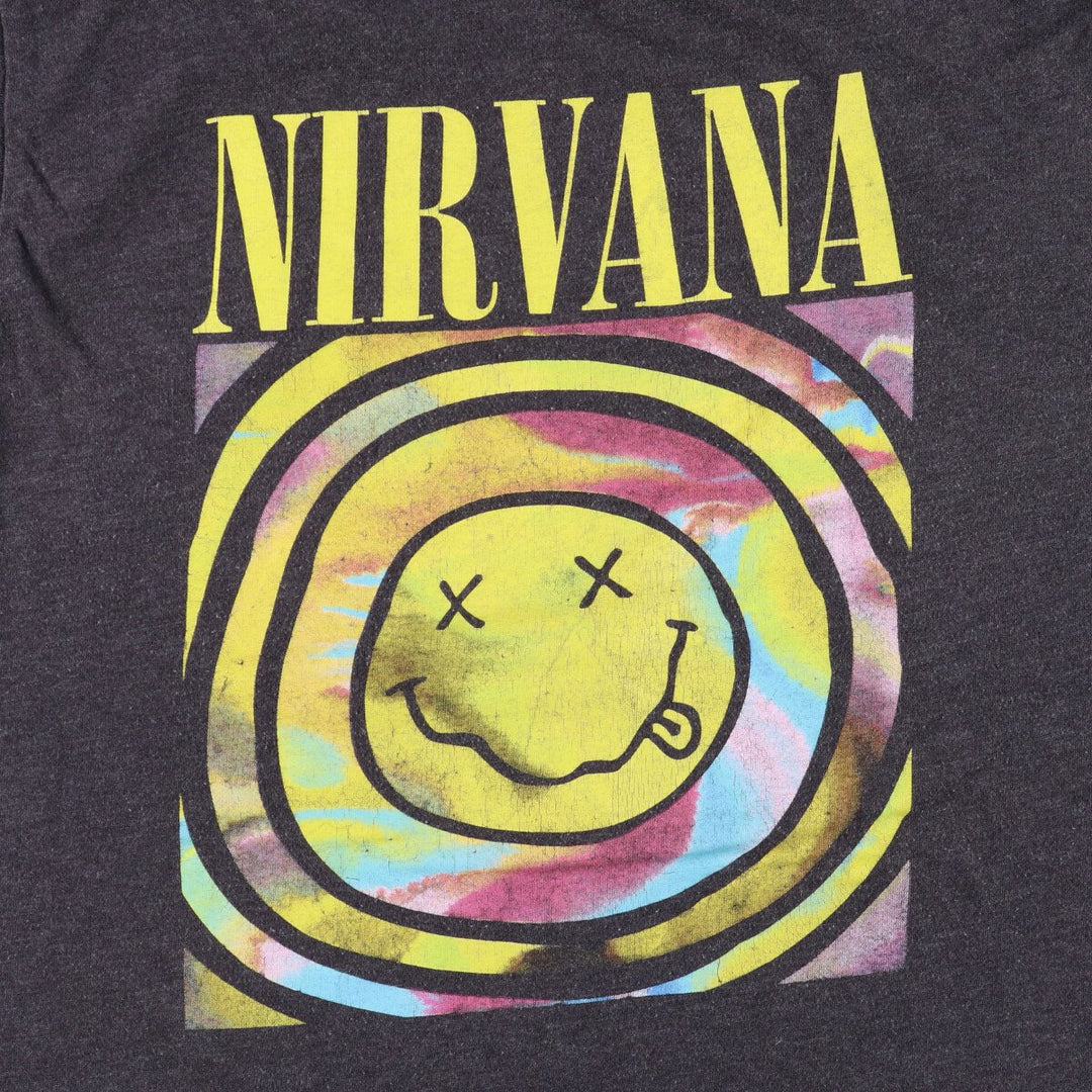 NIRVANA Nirvana Band T-shirt, Band T, Men's XL size cotton black type Vintage Second Hand