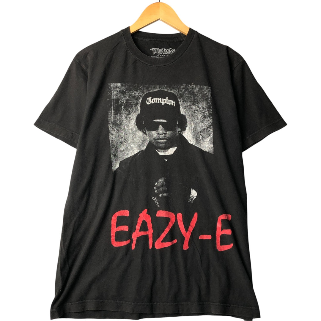 RUTHLASS EAZY-E Rap T-shirt, Men's L size cotton black type Vintage Second Hand