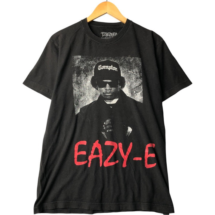RUTHLASS EAZY-E Rap T-shirt, Men's L size cotton black type Vintage Second Hand