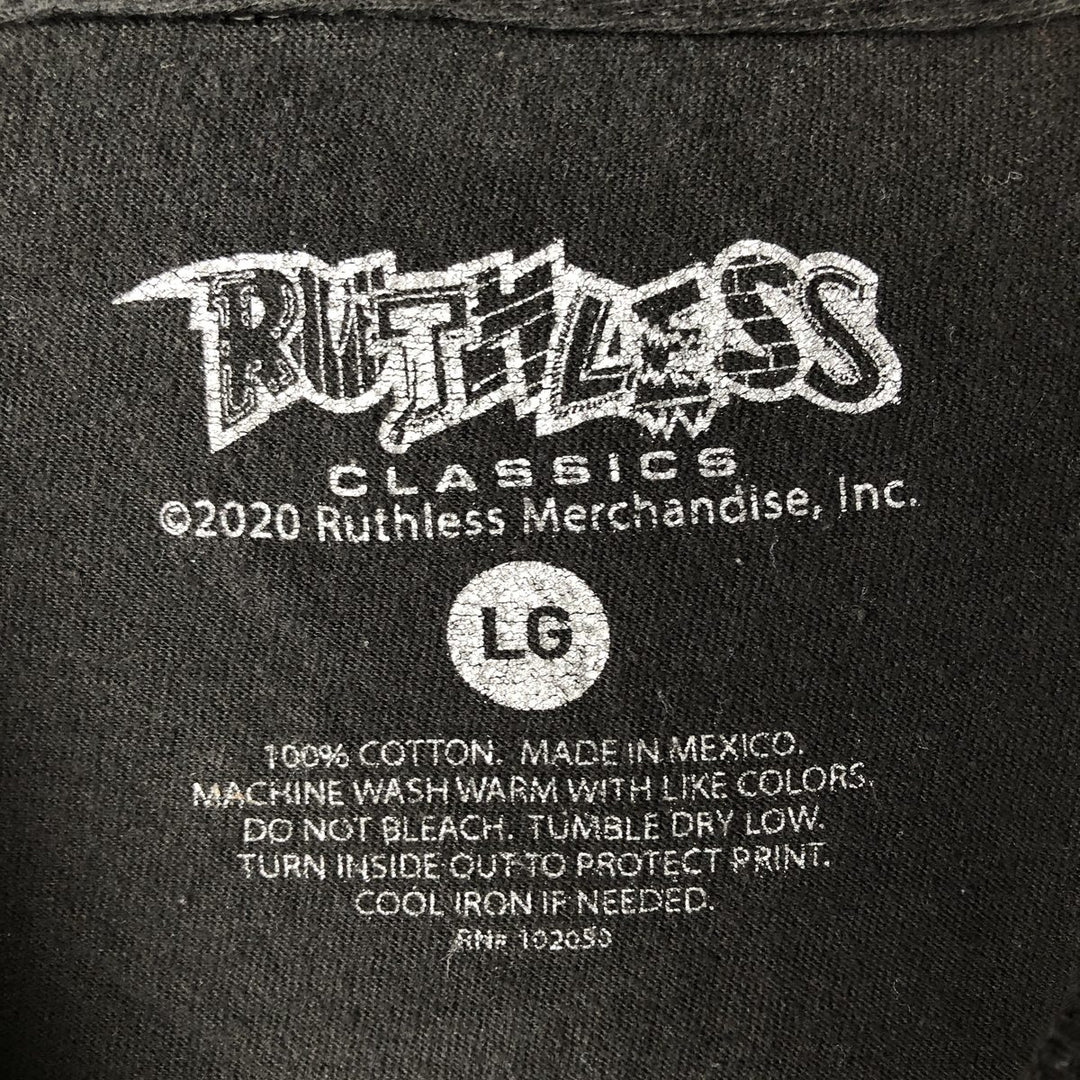 RUTHLASS EAZY-E Rap T-shirt, Men's L size cotton black type Vintage Second Hand