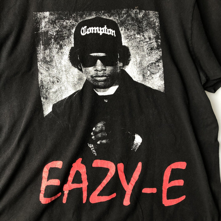 RUTHLASS EAZY-E Rap T-shirt, Men's L size cotton black type Vintage Second Hand