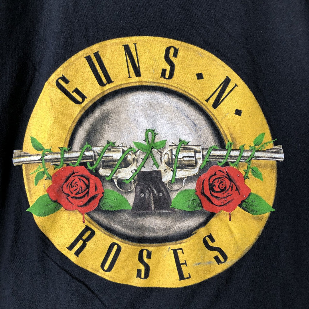 GUNS N' ROSES Guns N' Roses Band T-shirt Band T Men's L size cotton black type Vintage Second Hand