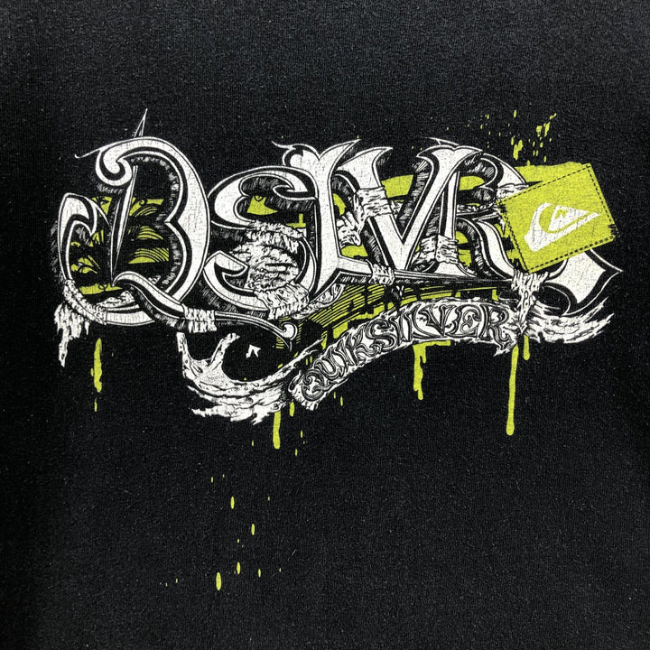 90s~00'S QUICKSILVER Surf Skate T-shirt Men's L size Vintage unclear black type Vintage Second Hand