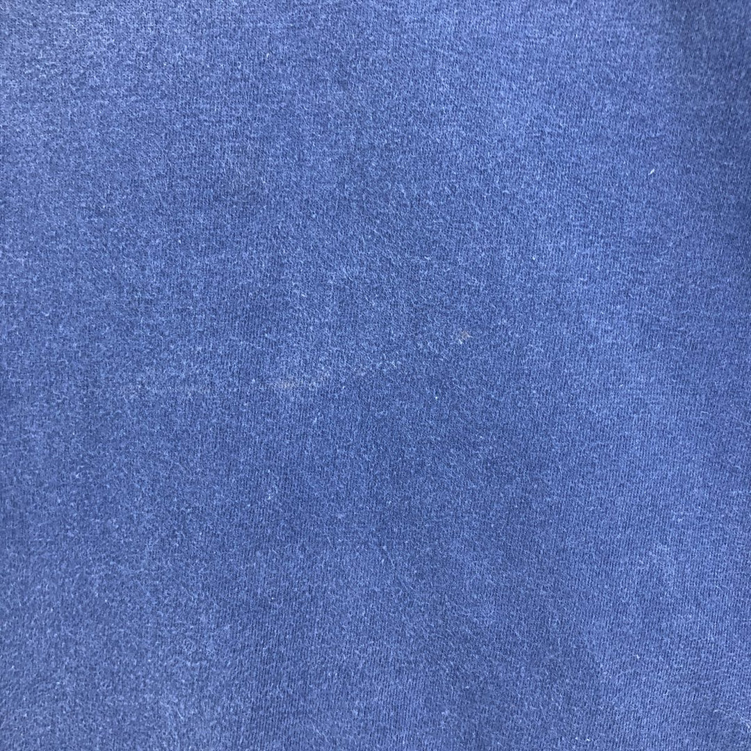 Hanes BEEFY-T Plain T-shirt Made in USA Men's L size cotton navy blue type Vintage Second Hand