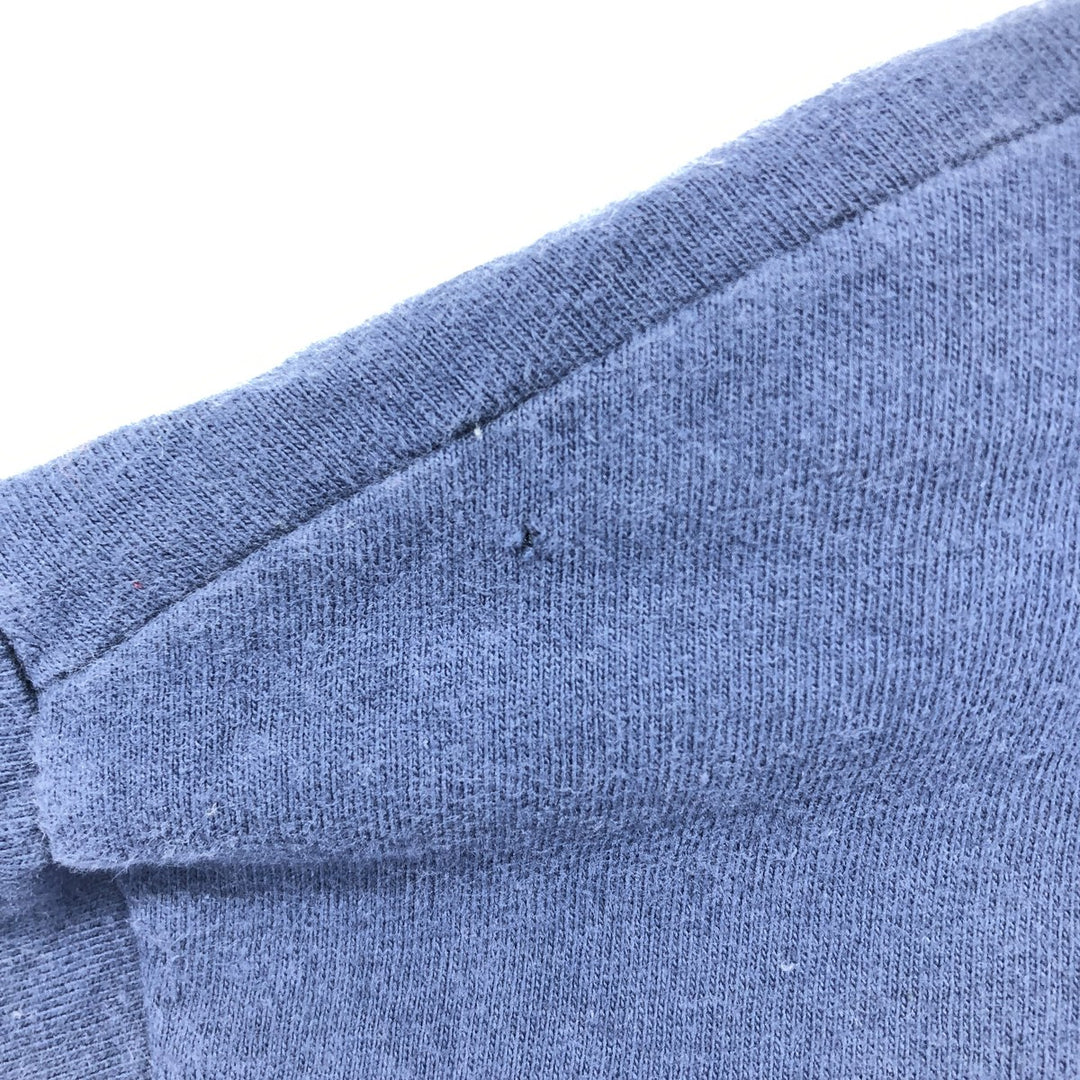 Hanes BEEFY-T Plain T-shirt Made in USA Men's L size cotton navy blue type Vintage Second Hand