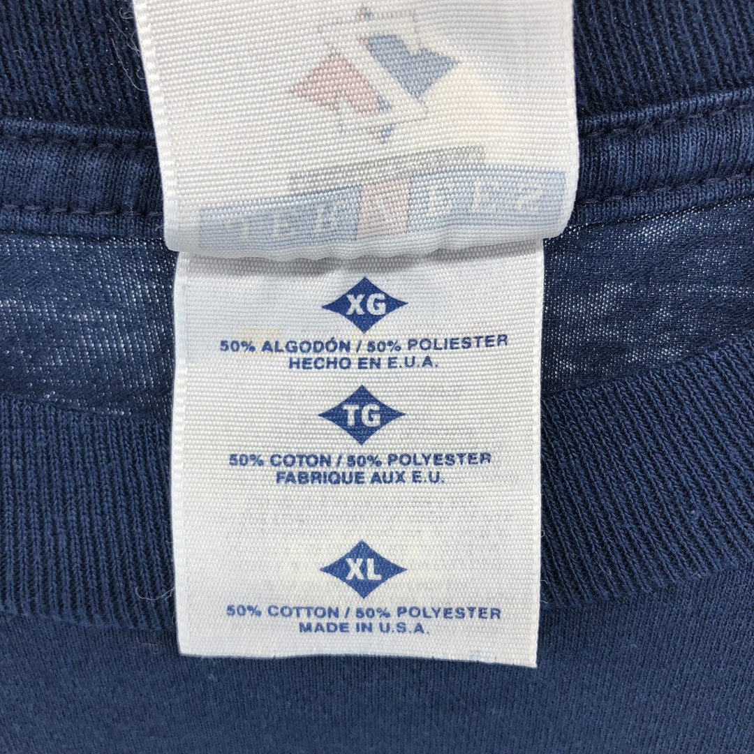 Jerzees Plain Pocket T-Shirt Made in USA Men's XL cotton navy blue type Vintage Second Hand
