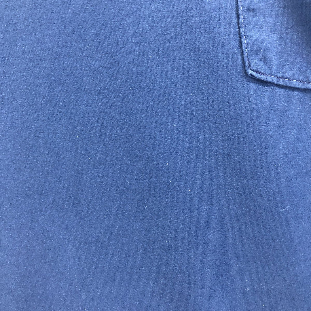 Jerzees Plain Pocket T-Shirt Made in USA Men's XL cotton navy blue type Vintage Second Hand
