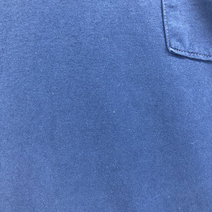 Jerzees Plain Pocket T-Shirt Made in USA Men's XL cotton navy blue type Vintage Second Hand