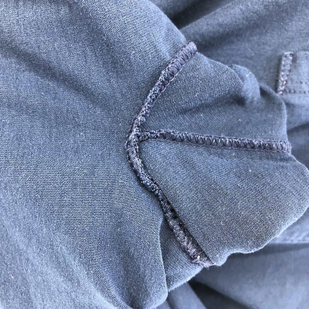 Jerzees Plain Pocket T-Shirt Made in USA Men's XL cotton navy blue type Vintage Second Hand