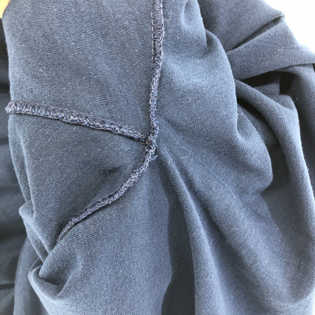 Jerzees Plain Pocket T-Shirt Made in USA Men's XL cotton navy blue type Vintage Second Hand