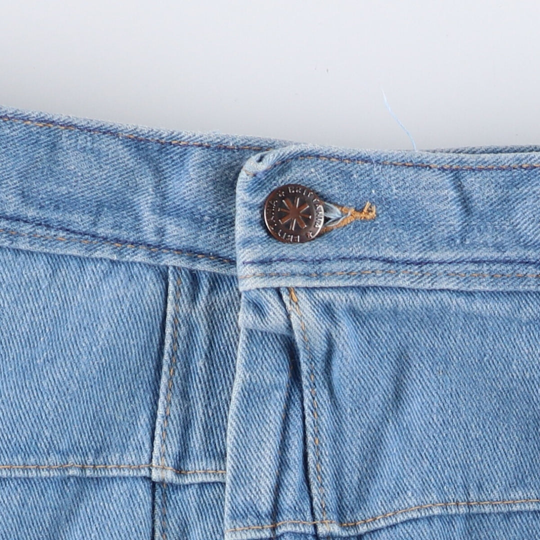 BRITTANIA SPORTSWEAR Patchwork Denim Half-Length A-Line Skirt, Women's Size M, Vintage cotton blue type Vintage Second Hand