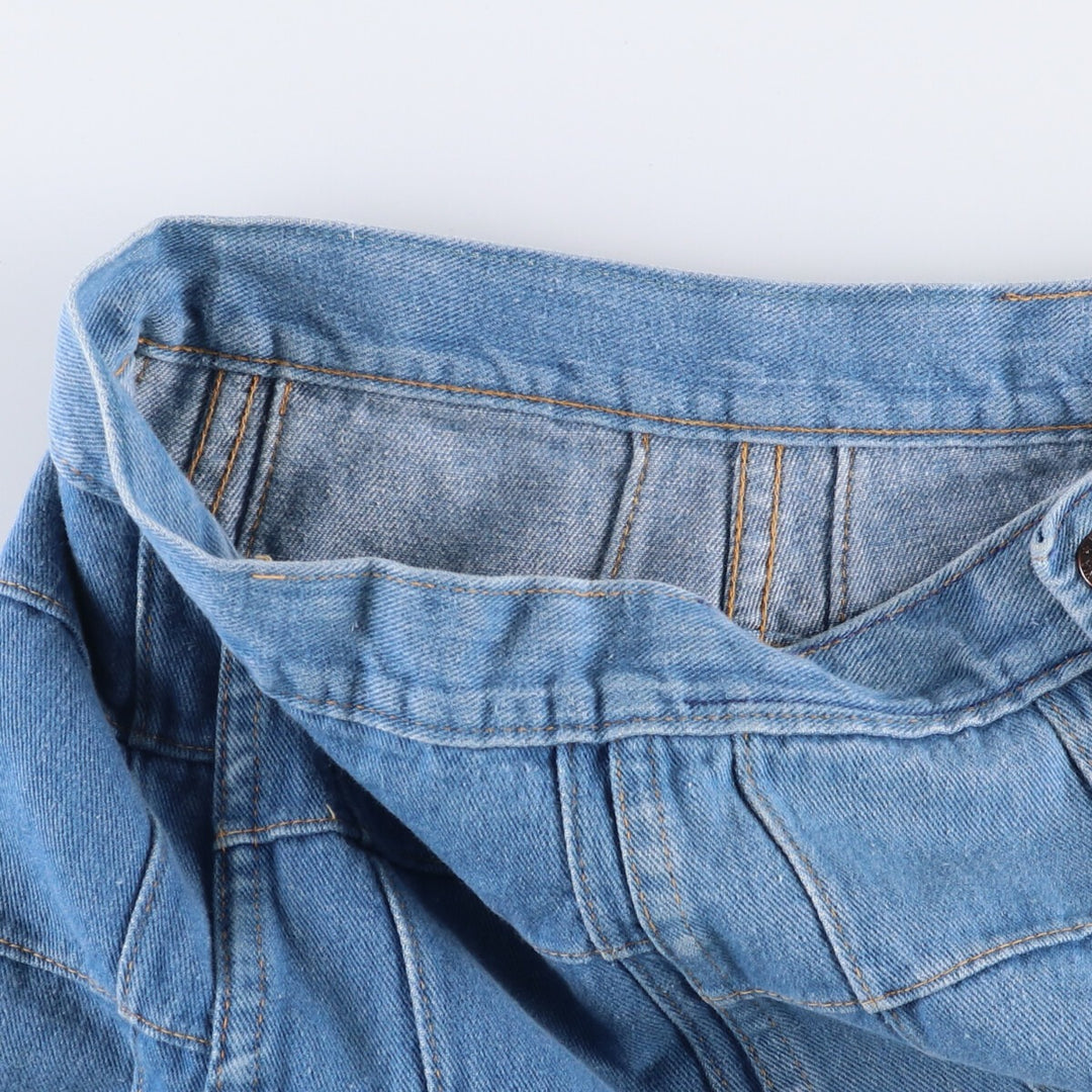 BRITTANIA SPORTSWEAR Patchwork Denim Half-Length A-Line Skirt, Women's Size M, Vintage cotton blue type Vintage Second Hand