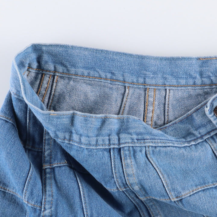 BRITTANIA SPORTSWEAR Patchwork Denim Half-Length A-Line Skirt, Women's Size M, Vintage cotton blue type Vintage Second Hand