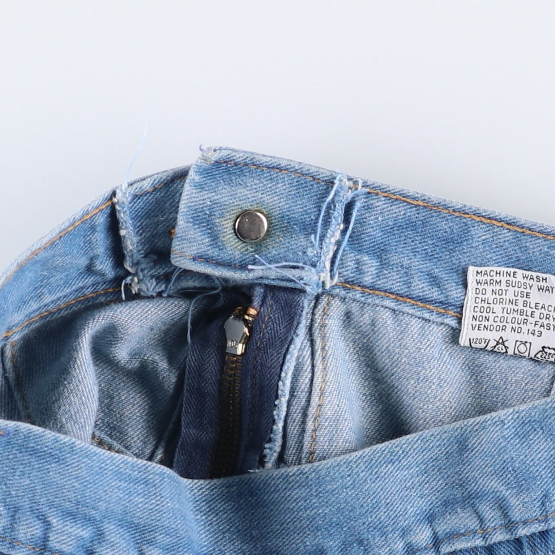 BRITTANIA SPORTSWEAR Patchwork Denim Half-Length A-Line Skirt, Women's Size M, Vintage cotton blue type Vintage Second Hand