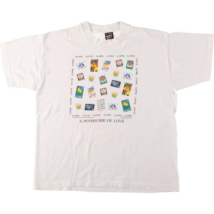 90'S Fruit of the Loom Best Printed T-shirt, Made in USA, Men's XL, Vintage cotton white type Vintage Second Hand