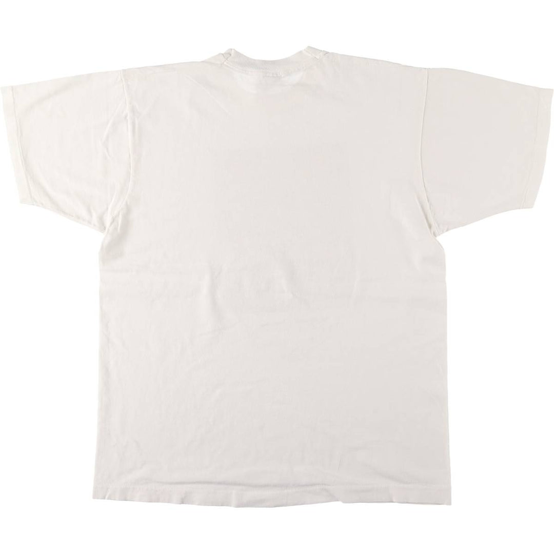 90'S Fruit of the Loom printed T-shirt, made in Canada, men's XL size, vintage cotton white type Vintage Second Hand