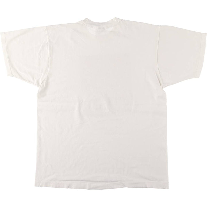 90'S Fruit of the Loom printed T-shirt, made in Canada, men's XL size, vintage cotton white type Vintage Second Hand