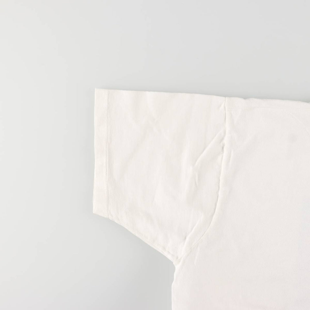 90'S Fruit of the Loom printed T-shirt, made in Canada, men's XL size, vintage cotton white type Vintage Second Hand