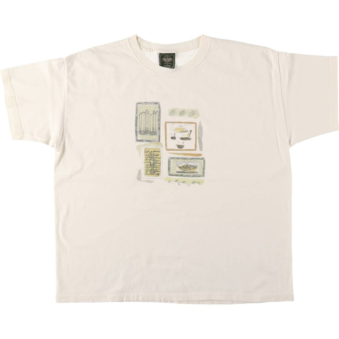 Vintage 90'S Dockers printed T-shirt, Made in USA, Men's Size L cotton white type Vintage Second Hand