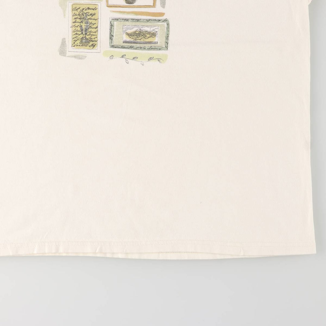 Vintage 90'S Dockers printed T-shirt, Made in USA, Men's Size L cotton white type Vintage Second Hand