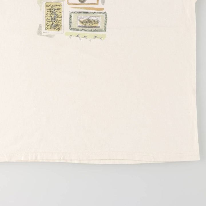 Vintage 90'S Dockers printed T-shirt, Made in USA, Men's Size L cotton white type Vintage Second Hand