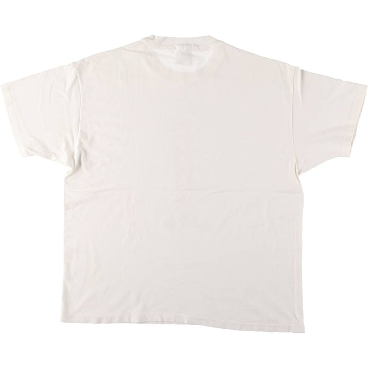 Vintage 90'S Hanes printed T-shirt, made in the USA, men's XL size cotton white type Vintage Second Hand