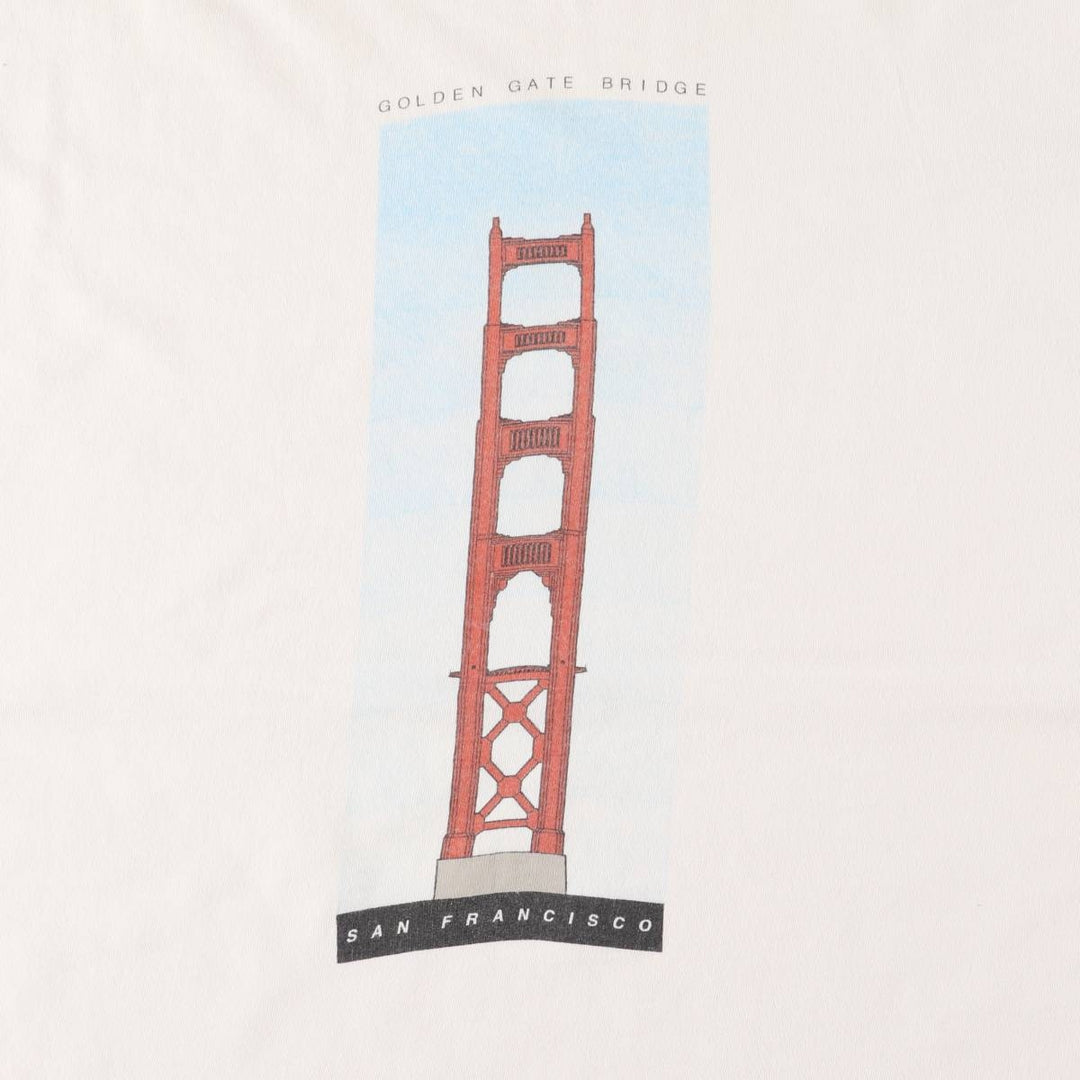 Vintage 90'S Hanes printed T-shirt, made in the USA, men's XL size cotton white type Vintage Second Hand