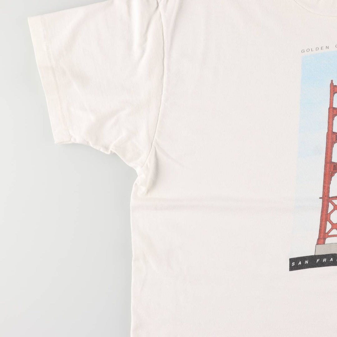 Vintage 90'S Hanes printed T-shirt, made in the USA, men's XL size cotton white type Vintage Second Hand