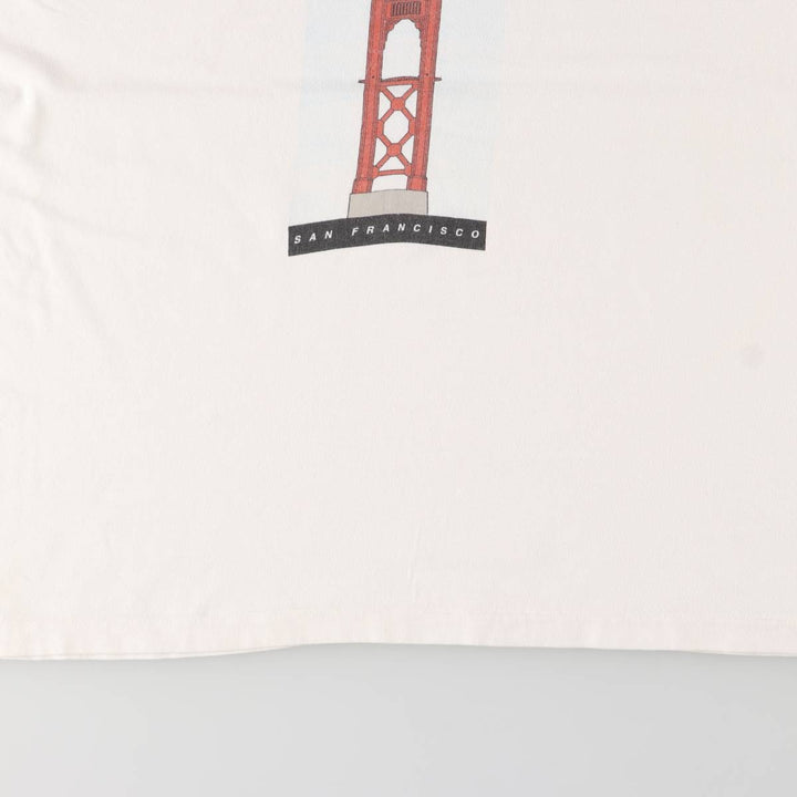 Vintage 90'S Hanes printed T-shirt, made in the USA, men's XL size cotton white type Vintage Second Hand