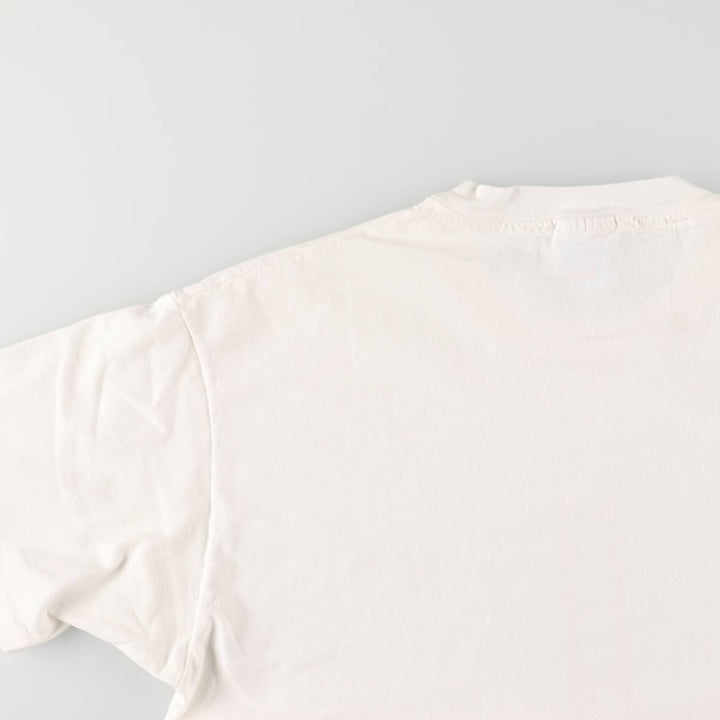 Vintage 90'S Hanes printed T-shirt, made in the USA, men's XL size cotton white type Vintage Second Hand