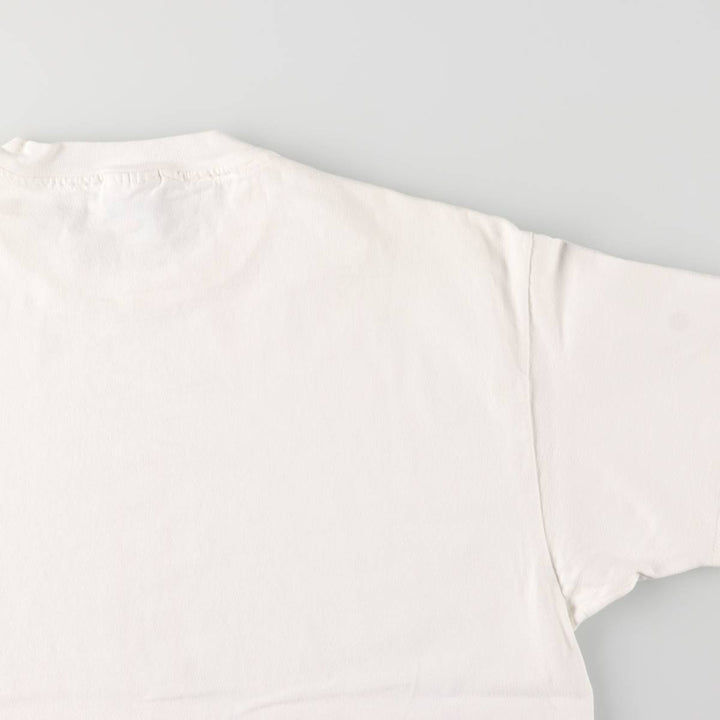 Vintage 90'S Hanes printed T-shirt, made in the USA, men's XL size cotton white type Vintage Second Hand