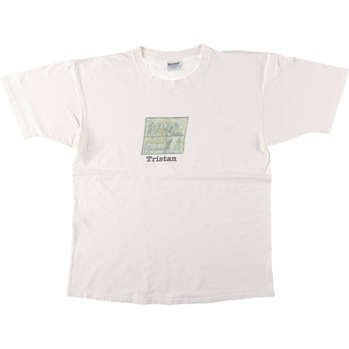 90'S Gildan Heavy Weight Printed T-Shirt Made in Canada Men's XL Vintage cotton white type Vintage Second Hand